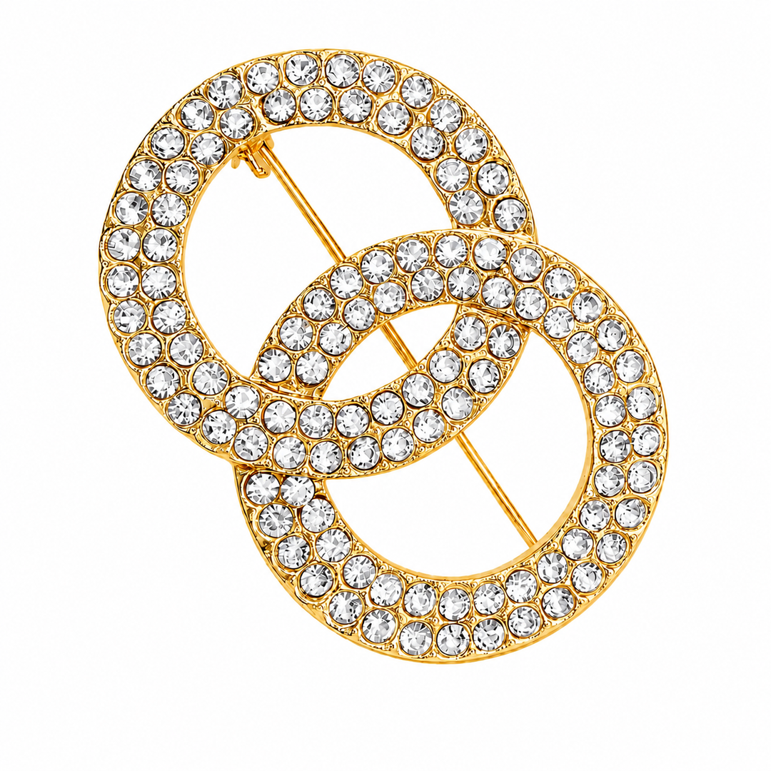 WS Brooch Double Circle - Gold
