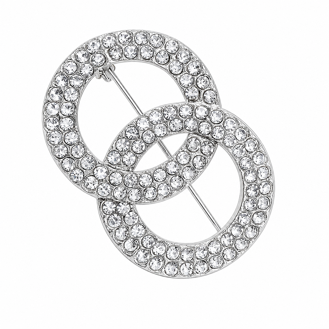 WS Brooch Double Circle - Silver