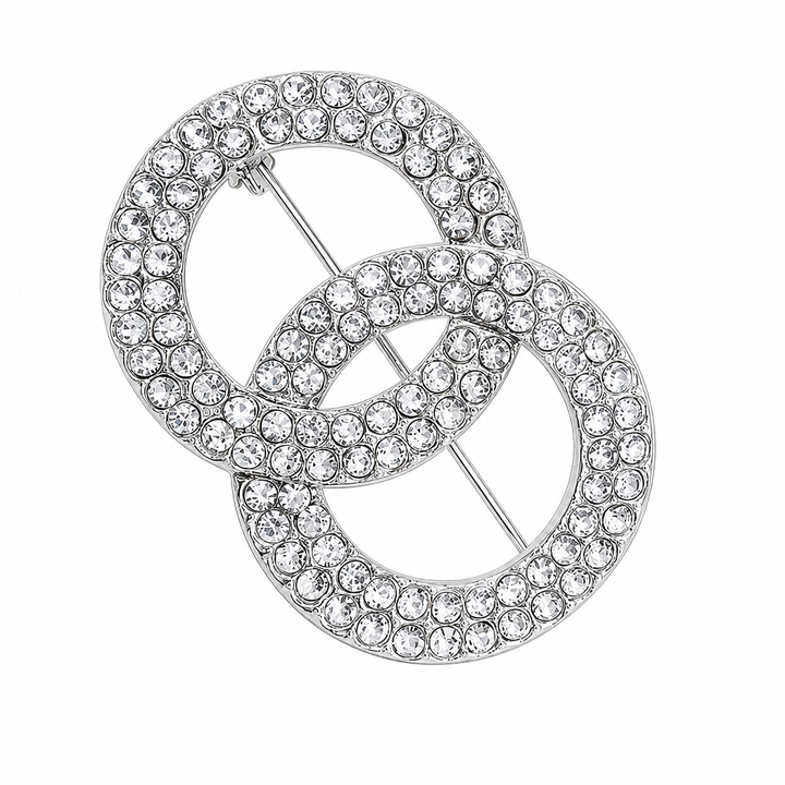 WS Brooch Double Circle - Silver