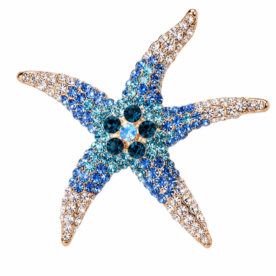 WS Brooch Starfish - Blue