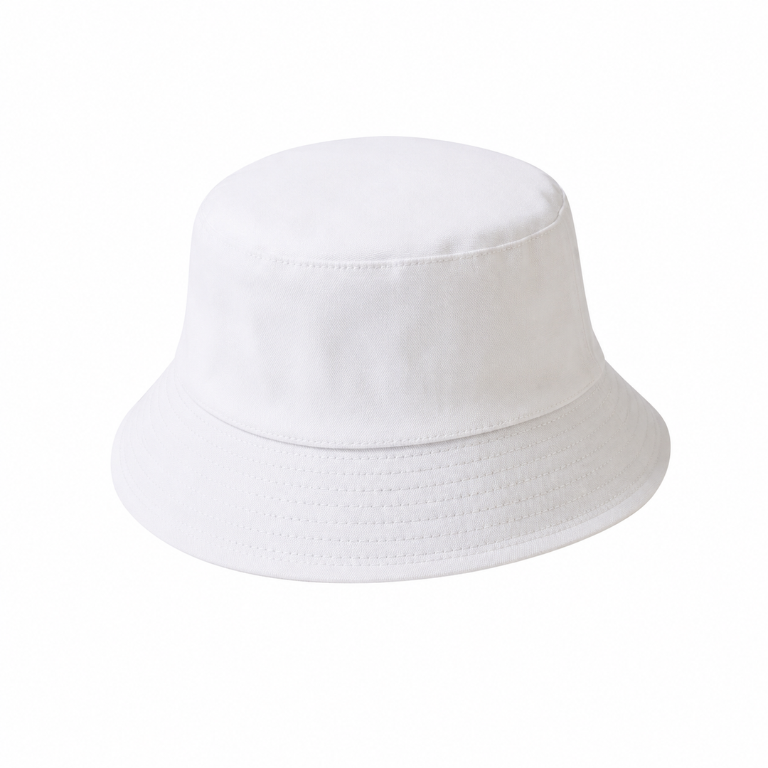 Bucket Hat - Plain White - White