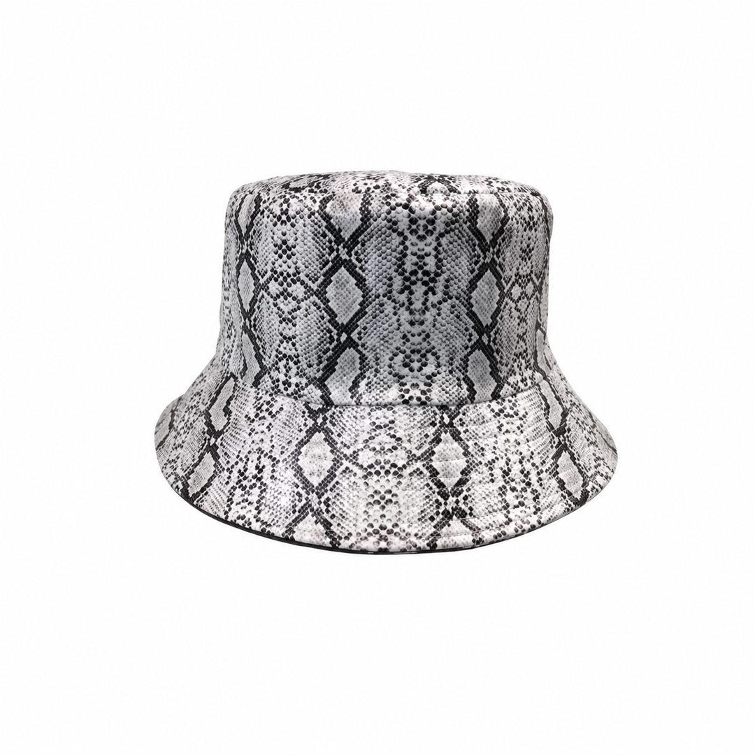 WS - Bucket Hat Reversible - Faux Snake Skin - Faux Snake Skin