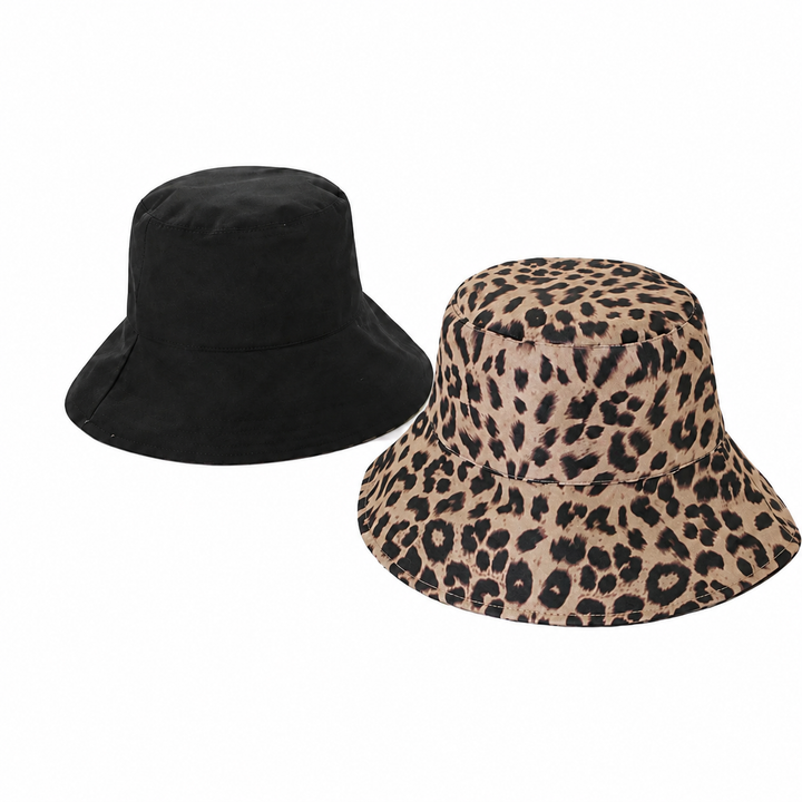 WS - Extended Brim Bucket Hat - Leopard/Black - Hero