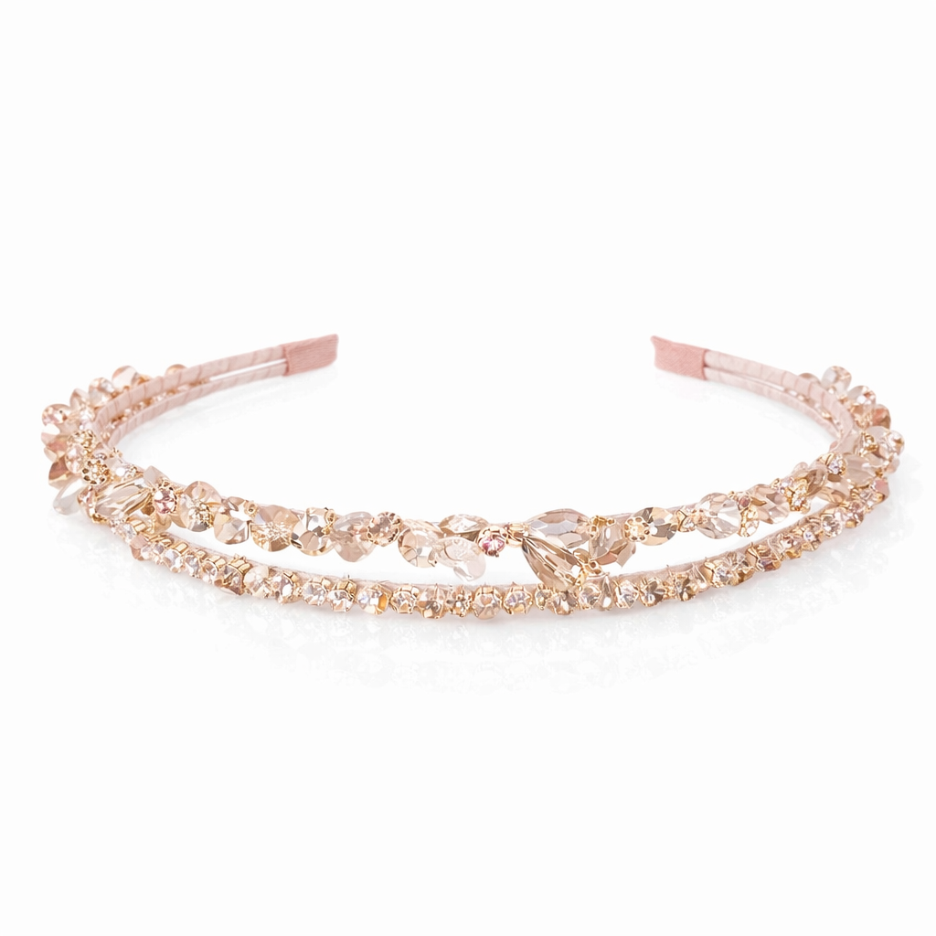 WS - HB Bling Pink Crystals 2 layers Tania Hird Designs