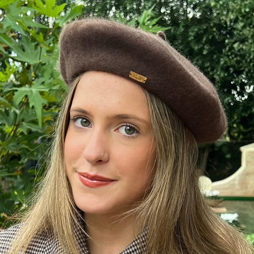 Élan Wool Beret - Chocolate Tania Hird Designs