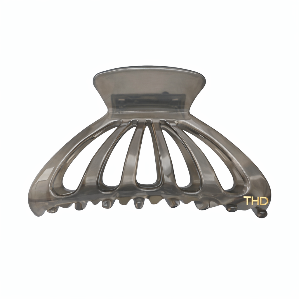 Large Hair claw with Cutouts in Grey Lilac Tania Hird Designs