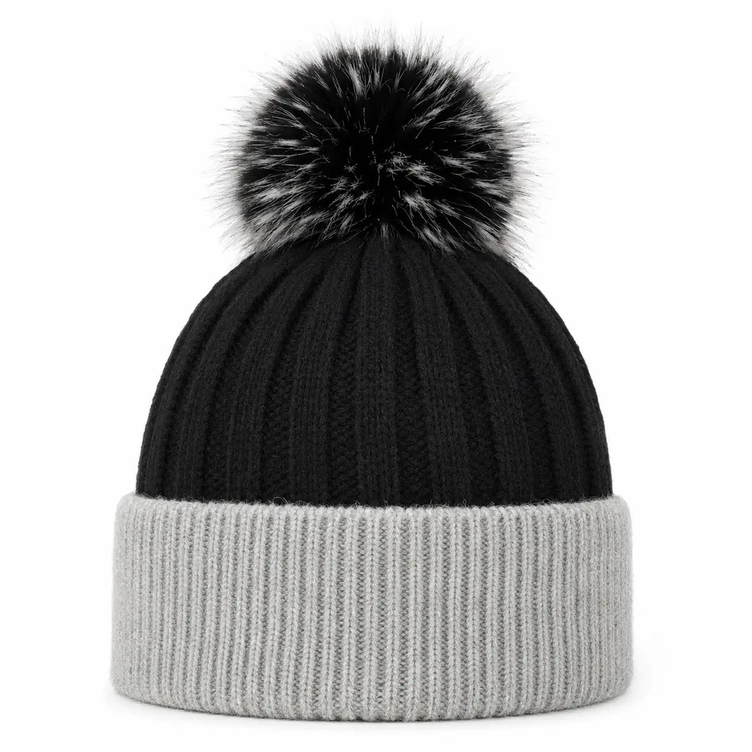 Cashmere Blend Pom Pom Beanie Tania Hird Designs