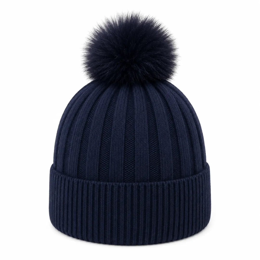 Cashmere Blend Pom Pom Beanie Tania Hird Designs