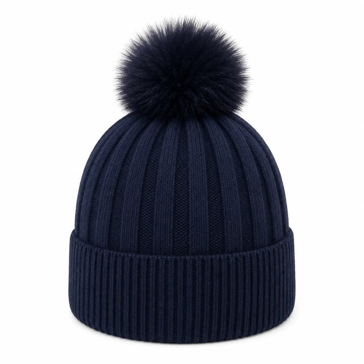 Cashmere Blend Pom Pom Beanie Tania Hird Designs