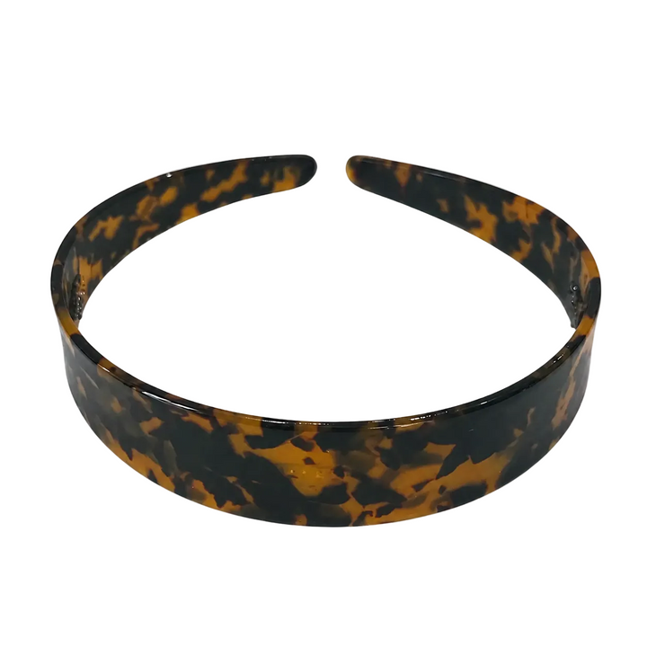 WS Cellulose Acetate Headband 2.5cm Tortoise - Gaia Tortoise - Hero