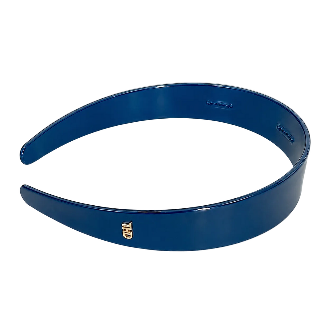 WS Cellulose Acetate Headband 2.5cm Trim - Navy - Image 1