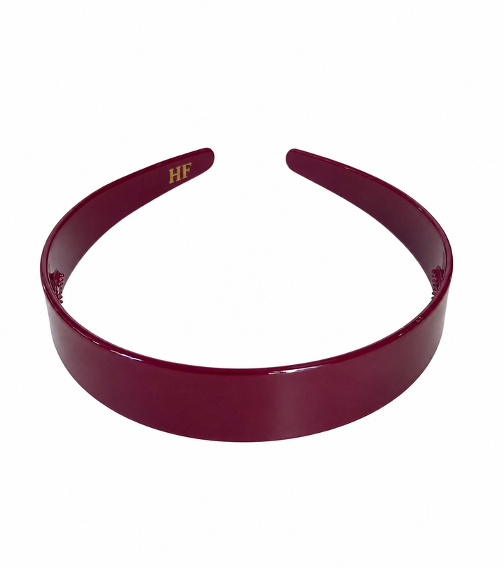 WS Cellulose Acetate Headband 2.5cm Trim - Wine - Hero