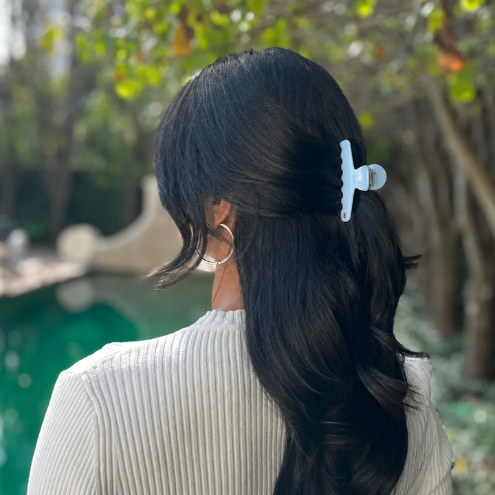 WS Cellulose Acetate Line Hairclaw 9cm Gelato - Gelato Blue - Image 1