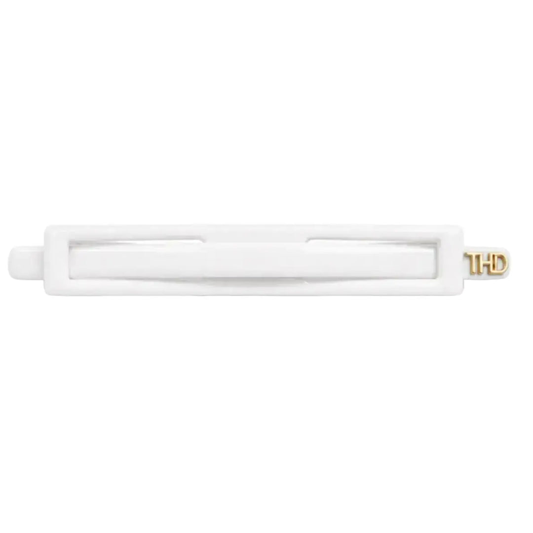 White electronic component with 'THD' branding on a white background