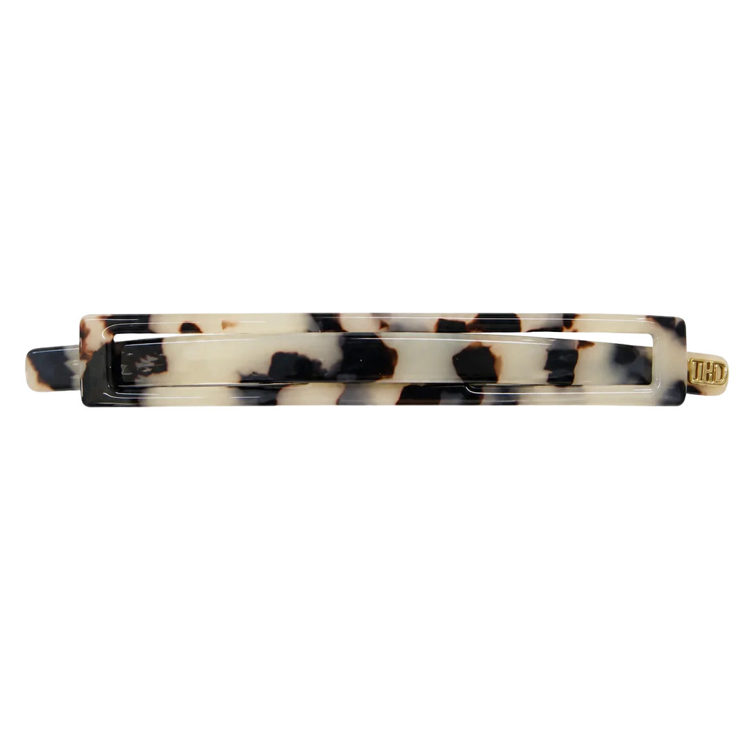 WS Cellulose Acetate Linear Barette Tortoise - Light Tortoise - Hero