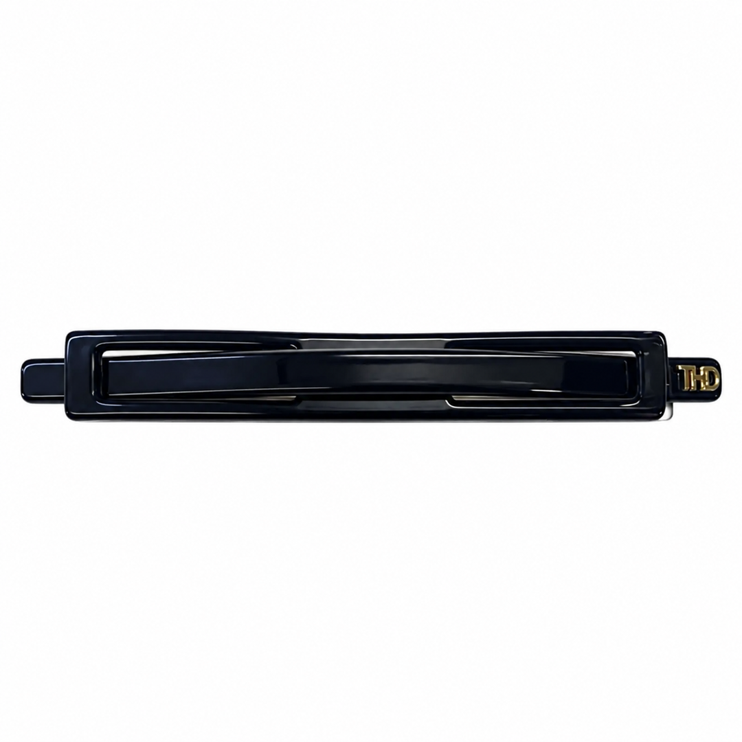 WS Cellulose Acetate Linear Barette Trim - Black - Hero
