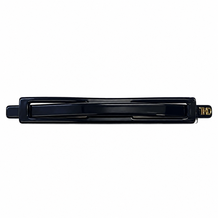 WS Cellulose Acetate Linear Barette Trim - Black - Hero