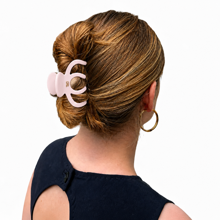 WS Cellulose Acetate Octopus Hair Claw 6.8 Block Colours - Gelato Pink - Image 1