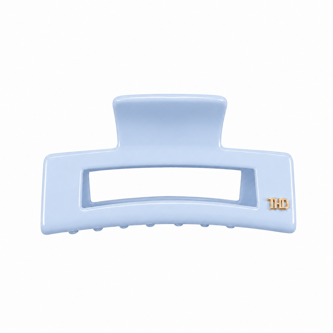 WS Cellulose Acetate Rectangle Hair Claw Large Gelato - Gelato Blue - Hero