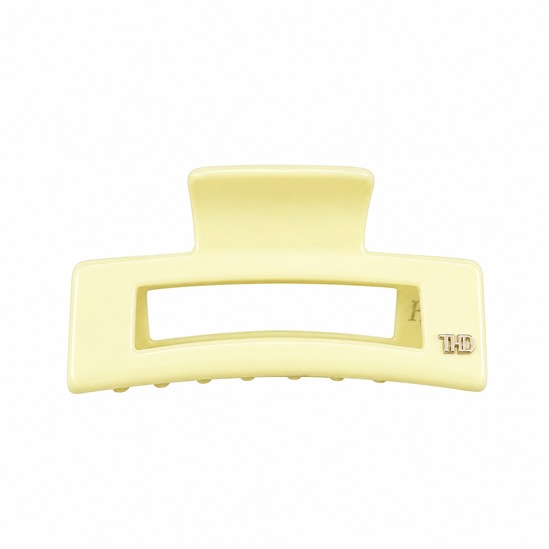 WS Cellulose Acetate Rectangle Hair Claw Large Gelato - Gelato Yellow - Hero