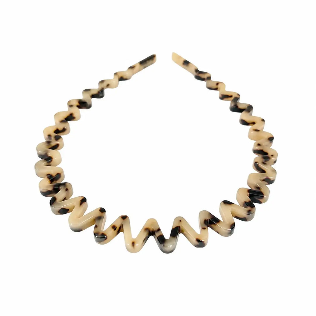 Cellulose Acetate Wave Headband Tortoise