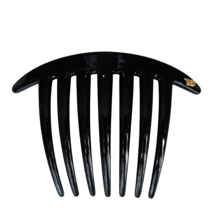 WS Acetate Pleat French Roll Comb 4mm - Black