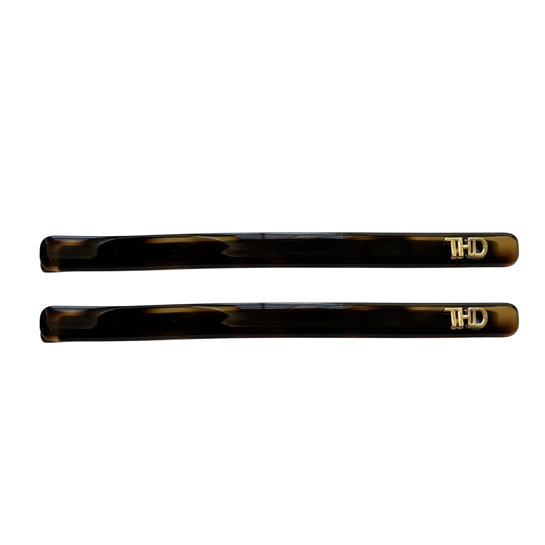 WS Acetate Hair pin Tortoise 2 pc - Dark Tortoise - Hero