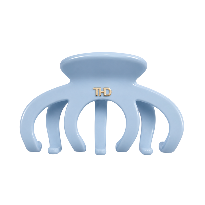 WS Cellulose Acetate Octopus Hair Claw 6.8 Block Colours - Gelato Blue - Hero