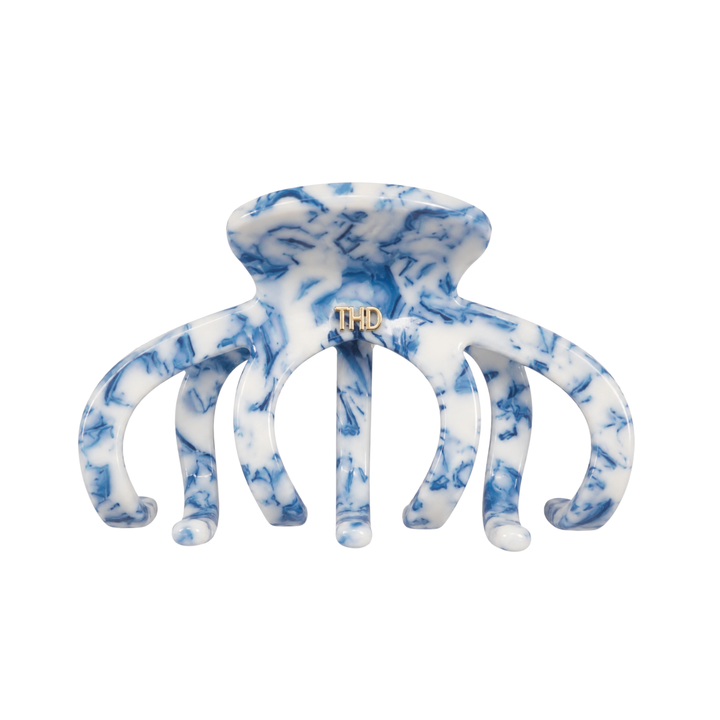 WS Cellulose Acetate Octopus Hair Claw 6.8 Pattern - Mykonos