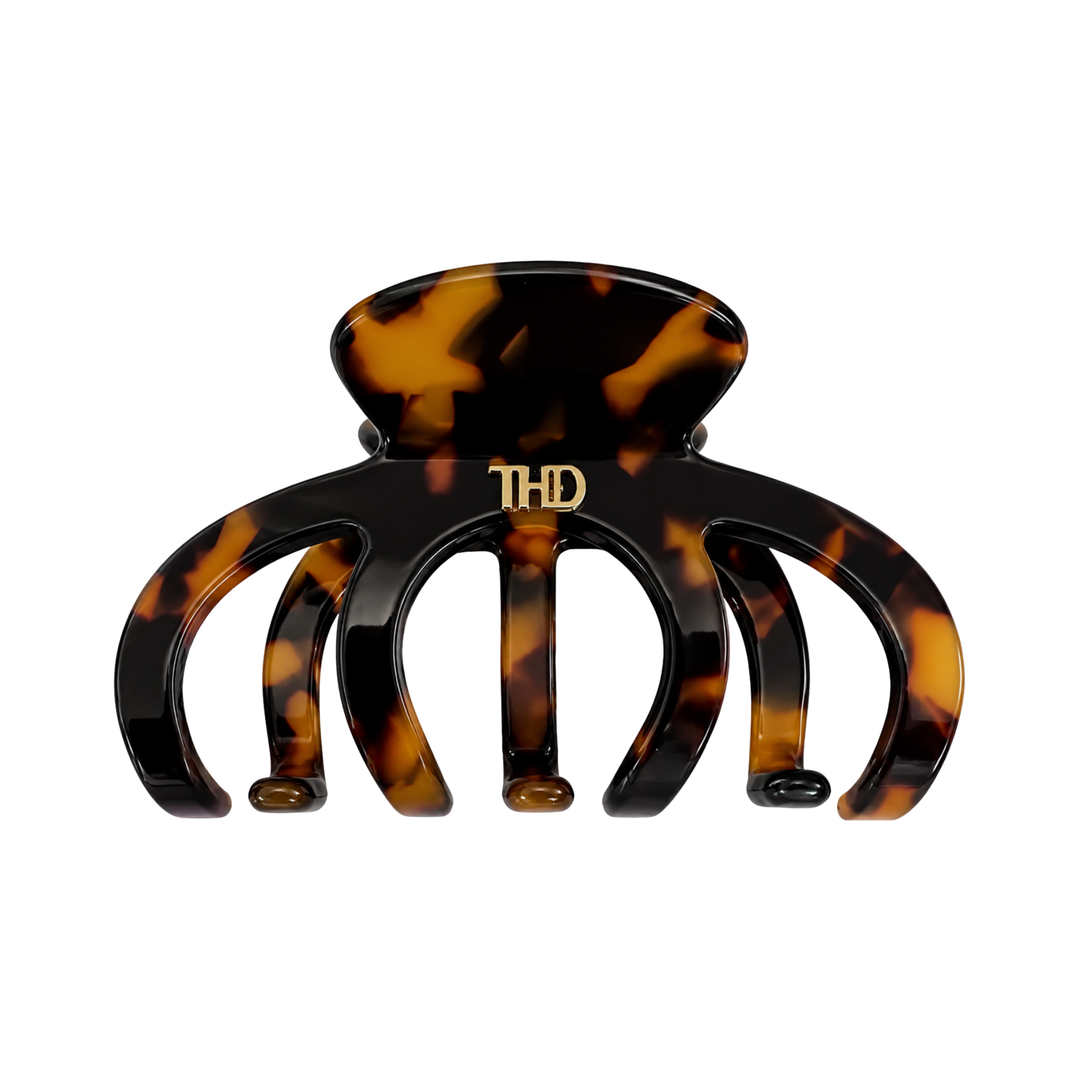WS Cellulose Acetate Octopus Hair Claw 6.8 Tortoise - Gaia Tortoise - Hero