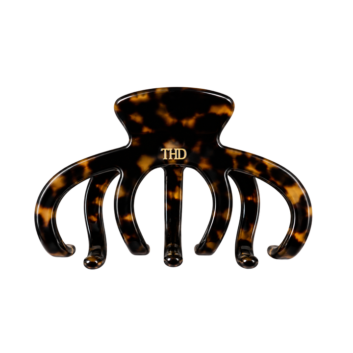 WS Cellulose Acetate Octopus Hair Claw 6.8 Tortoise - Dark Tortoise - Hero