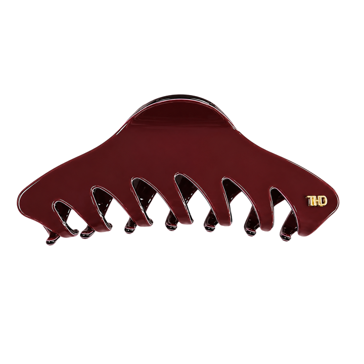 WS Acetate Cassandra Oversized Hair Claw Trim - Wine - Hero