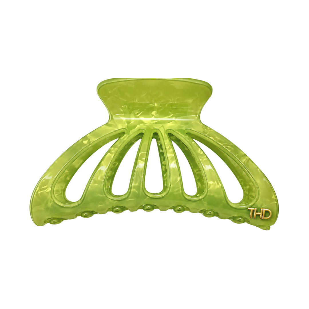 WS Acetate Large Cutout Hair Claw Pearl - Pearl Green - Hero