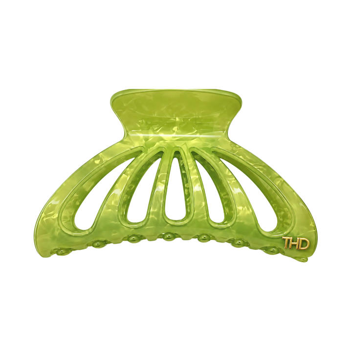 WS Acetate Large Cutout Hair Claw Pearl - Pearl Green - Hero