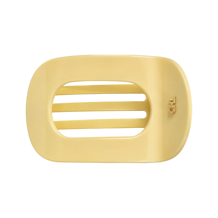 WS Cellulose Acetate Flat Hair Claw Block Colour - Yellow - Hero