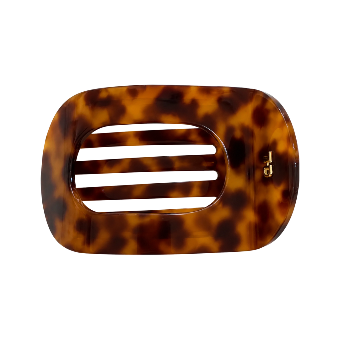 WS Cellulose Acetate Flat Hair Claw Tortoise - Classic Tortoise - Hero