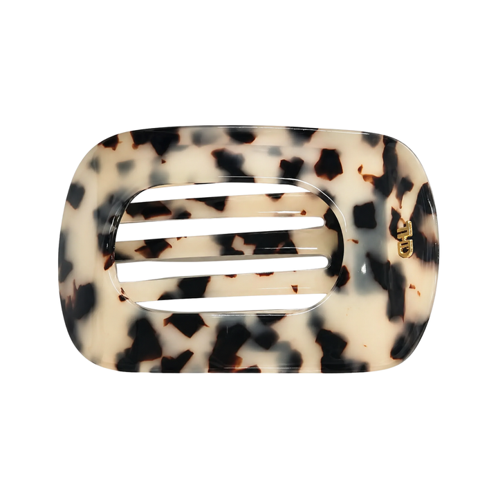 WS Cellulose Acetate Flat Hair Claw Tortoise - Light Tortoise