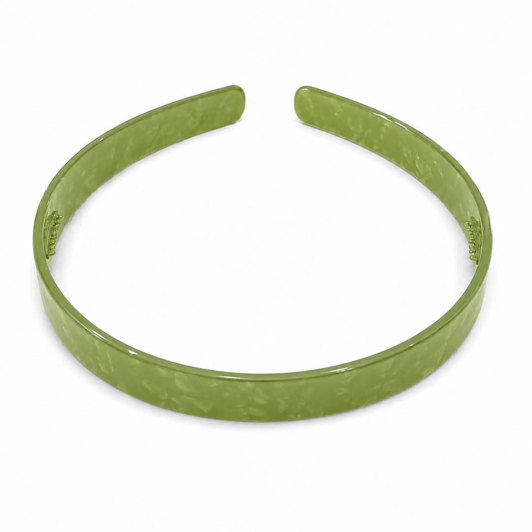 Cellulose Acetate Headband Pearl 1.5cm - Lime Green - Hero