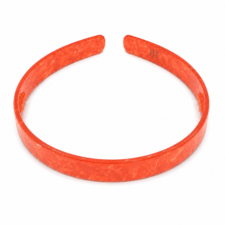 WS Cellulose Acetate Headband Pearl 1.5cm - Orange - Hero