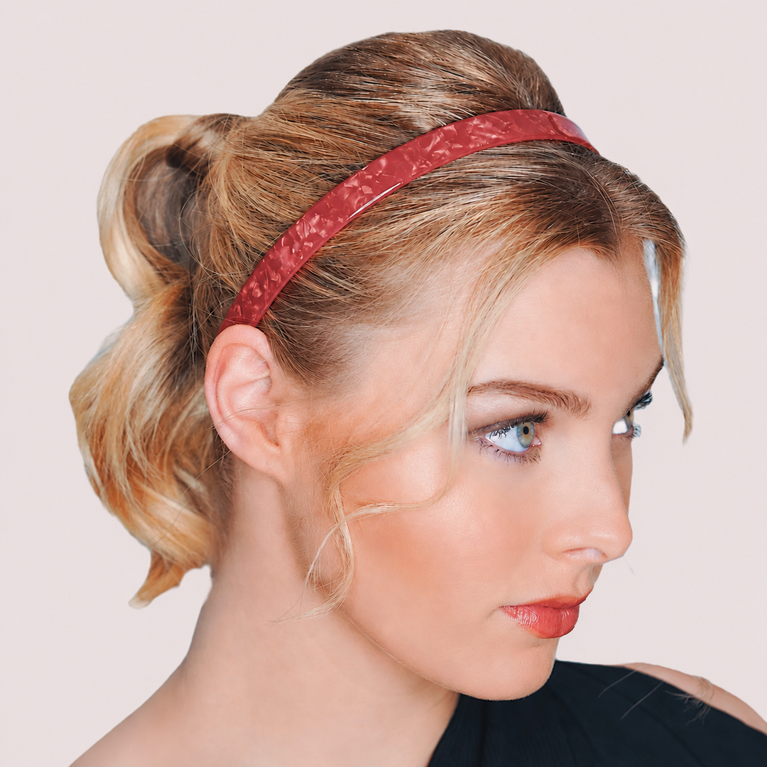 WS Cellulose Acetate Headband Pearl 1.5cm - Watermelon - Image 1