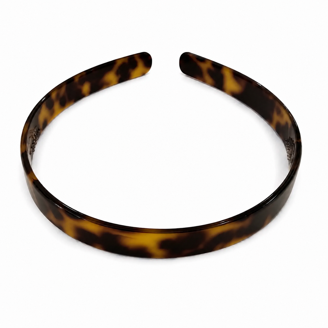WS Cellulose Acetate Headband Tortoise 1.5cm - Dark Tortoise - Hero