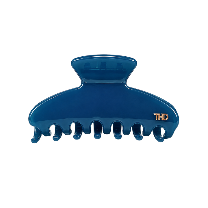 WS Cellulose Acetate Large Hair Claw Block - Perennial Blue - Hero