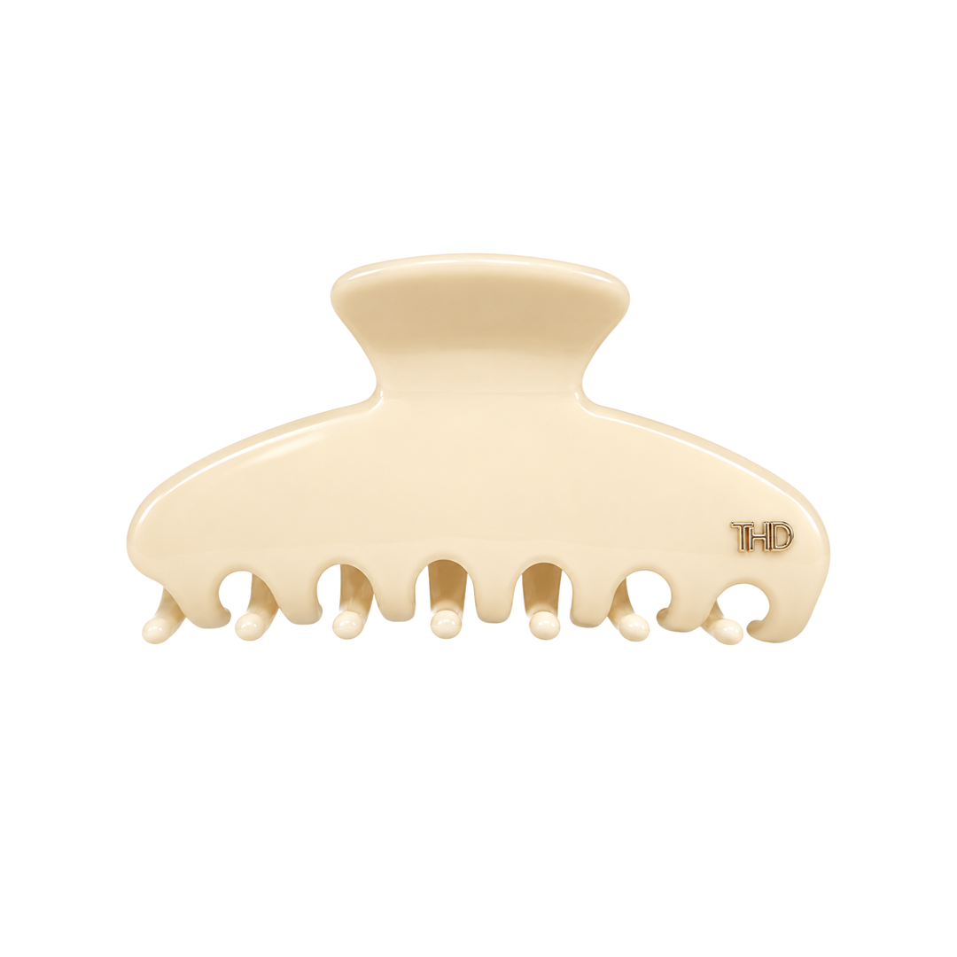 WS Cellulose Acetate Large Hair Claw Block - Vanilla - Hero