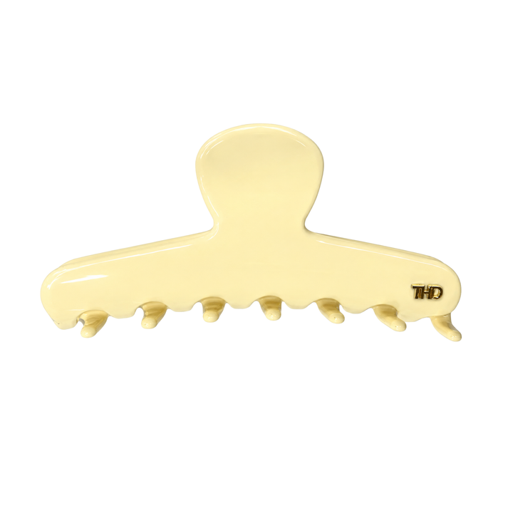WS Cellulose Acetate Line Hair Claw 11.5cm Gelato - Yellow - Hero