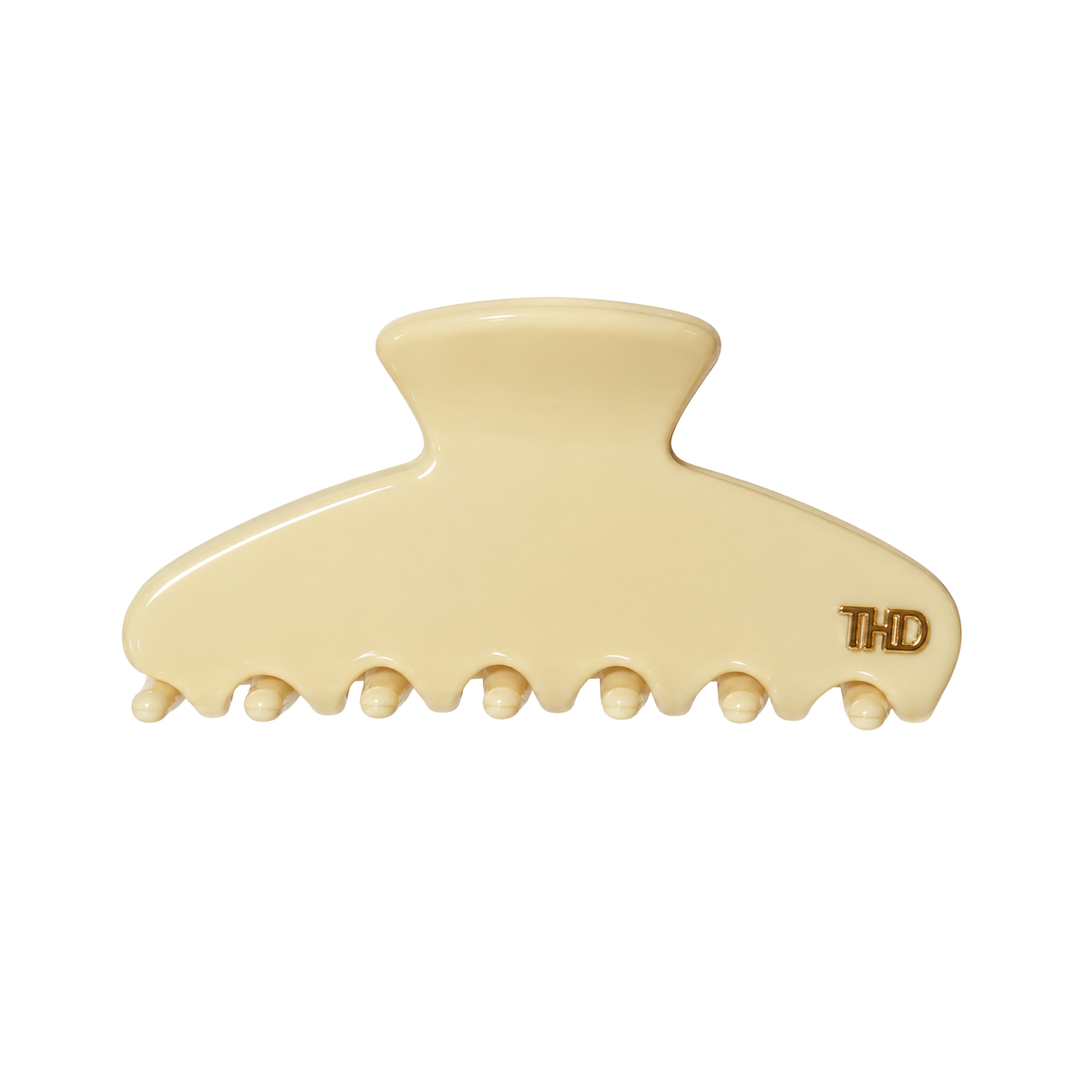 WS Cellulose Acetate Medium Hair Claw Trim - Vanilla