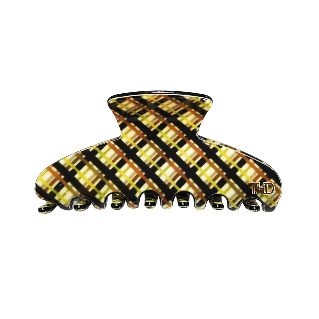 WS Cellulose Acetate Medium Hair Claw Pattern - Plaid