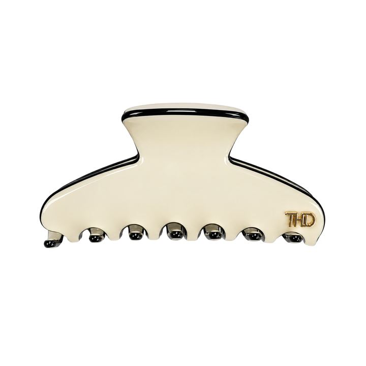 WS Cellulose Acetate Medium Hair Claw Trim - Ivory