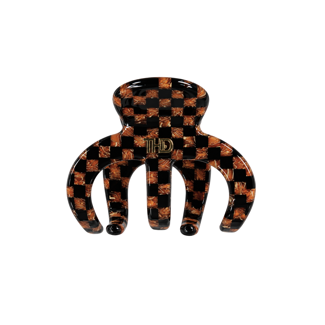 WS Cellulose Acetate Octopus Medium Hair Claw Pattern - Copper - Hero