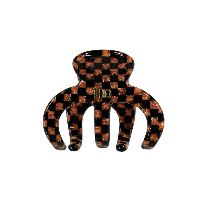 WS Cellulose Acetate Octopus Medium Hair Claw Pattern - Copper - Hero