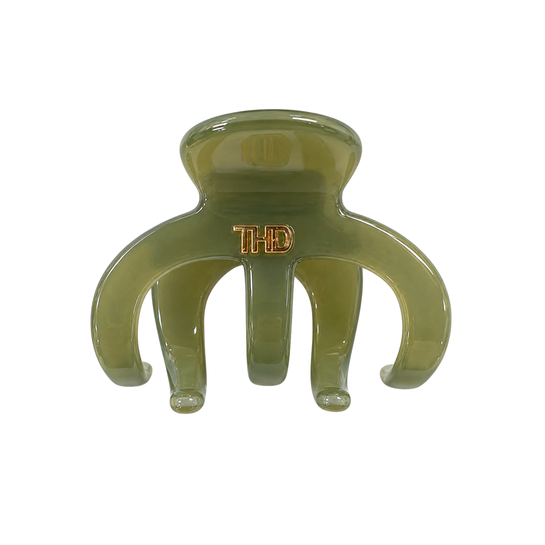 WS Cellulose Acetate Octopus Medium Hair Claw Block Colours - Sage Green - Hero